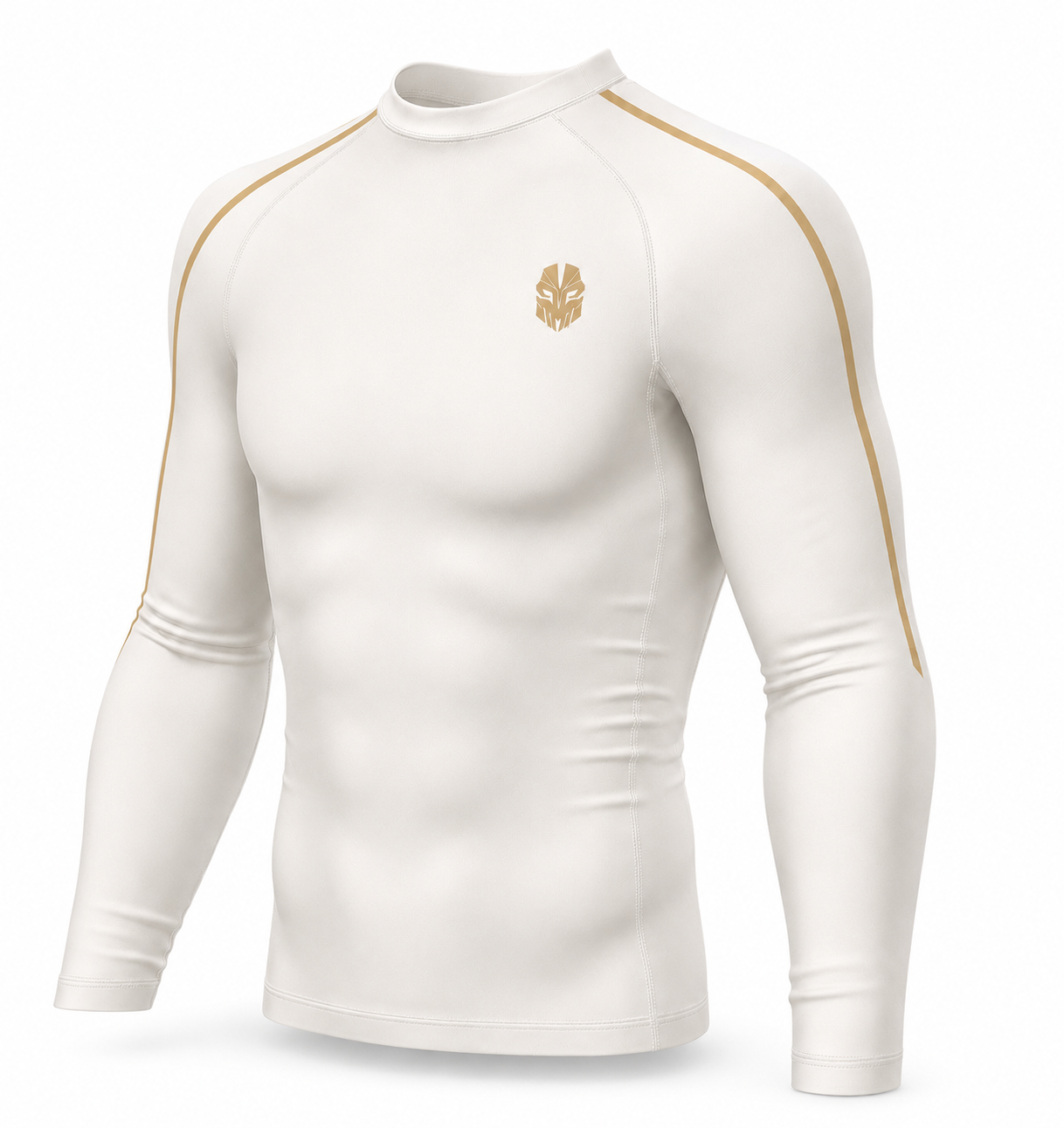 Fight Spirit Original Rashguard – Long Sleeve White/Gold Edition