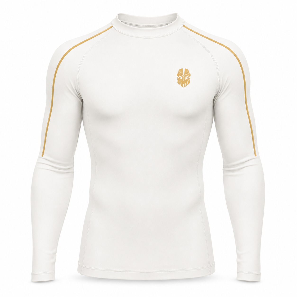 Fight Spirit Original Rashguard – Long Sleeve White/Gold Edition