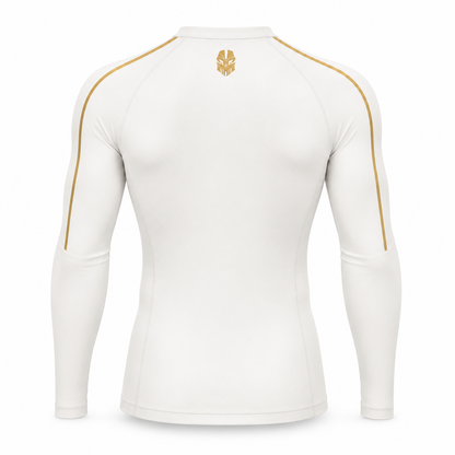 Fight Spirit Original Rashguard – Long Sleeve White/Gold Edition