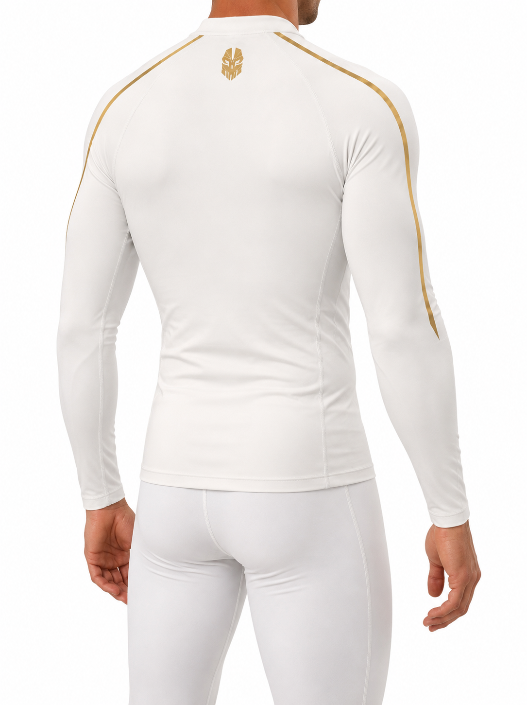 Fight Spirit Original Rashguard – Long Sleeve White/Gold Edition